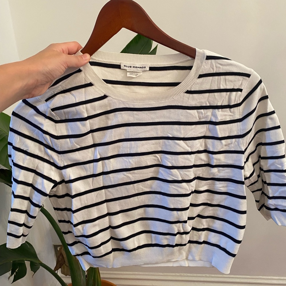 Club Monaco knit tee M